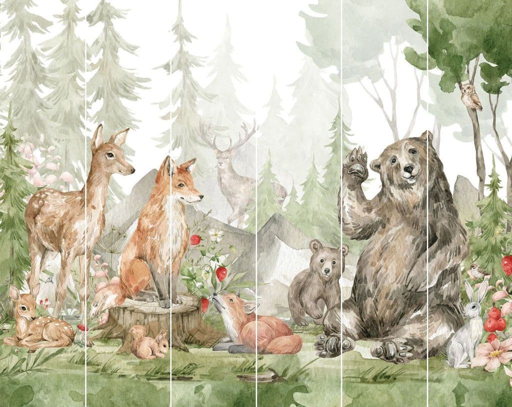 Forest Friends Wall Mural Wallpaper Inn