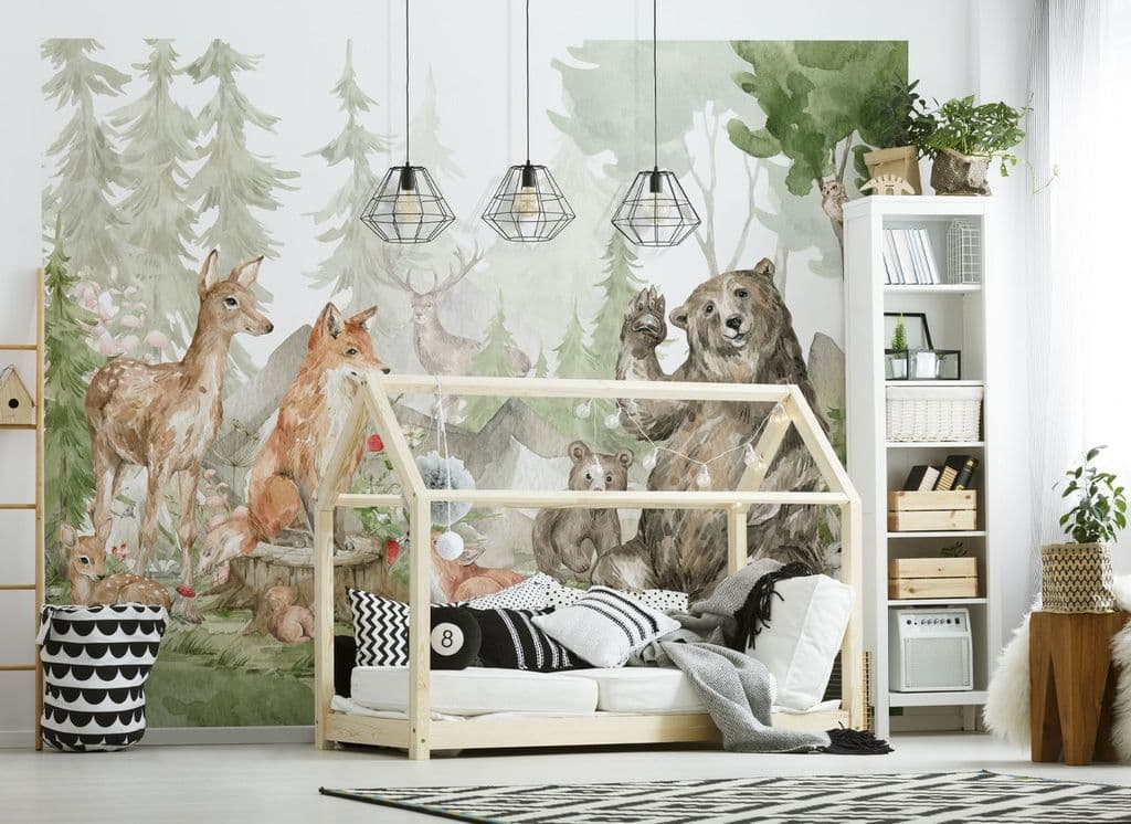 Forest Friends Wall Mural Wallpaper Inn