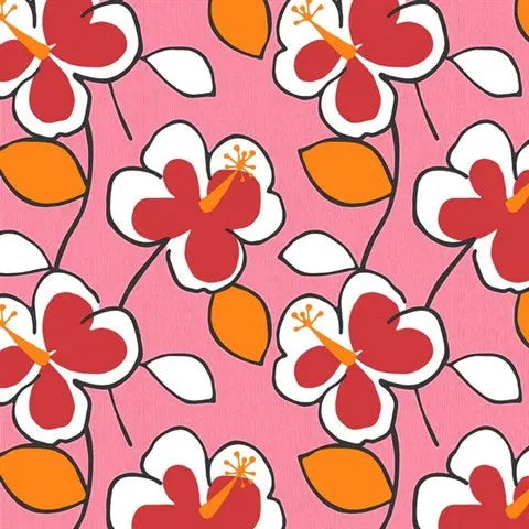 Retro Flower Power Pink Wallpaper Wallpaper Inn