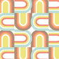 Retro U Turn Multi Wallpaper Wallpaper Inn