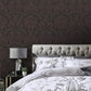 Damascene Charcoal Brown Wallpaper Wallpaper Inn