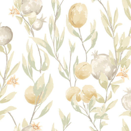 Pomegranate Trail - Linen Mix Wallpaper