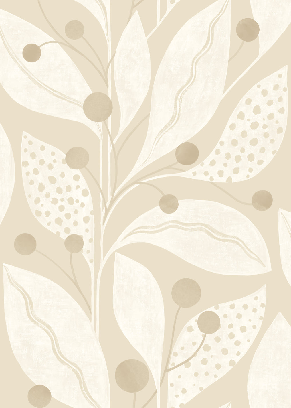 Berry Dot Flax - Wallpaper Inn 
