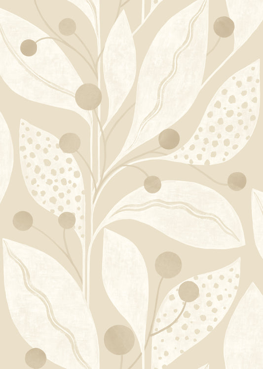 Berry Dot Flax - Wallpaper Inn 