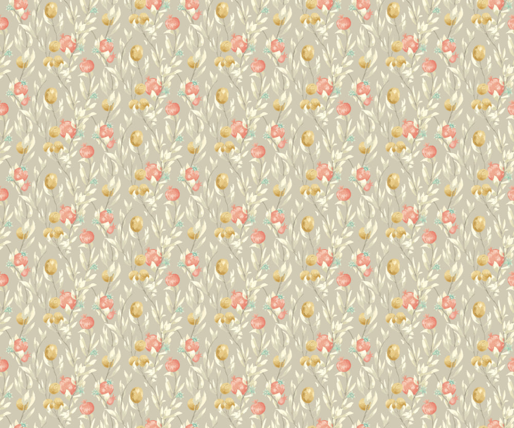 Pomegranate Trail Parchment - Wallpaper Inn 