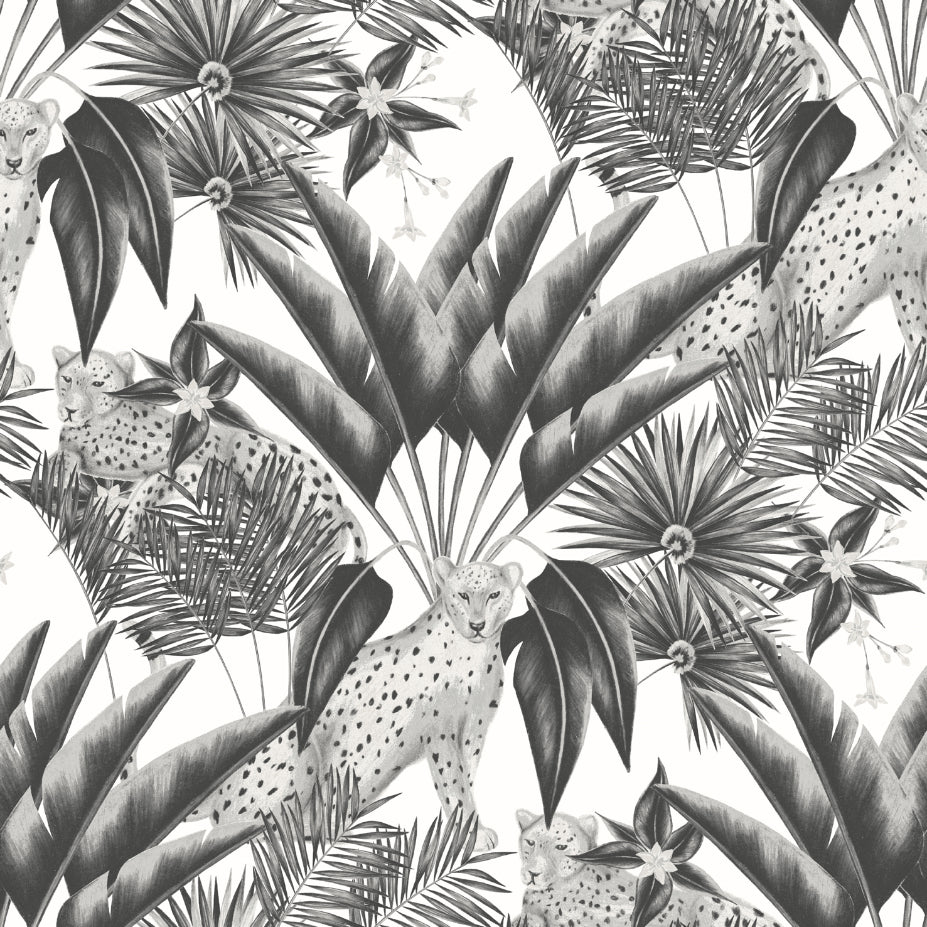 Jungle Cheetah Raven - Wallpaper Inn 