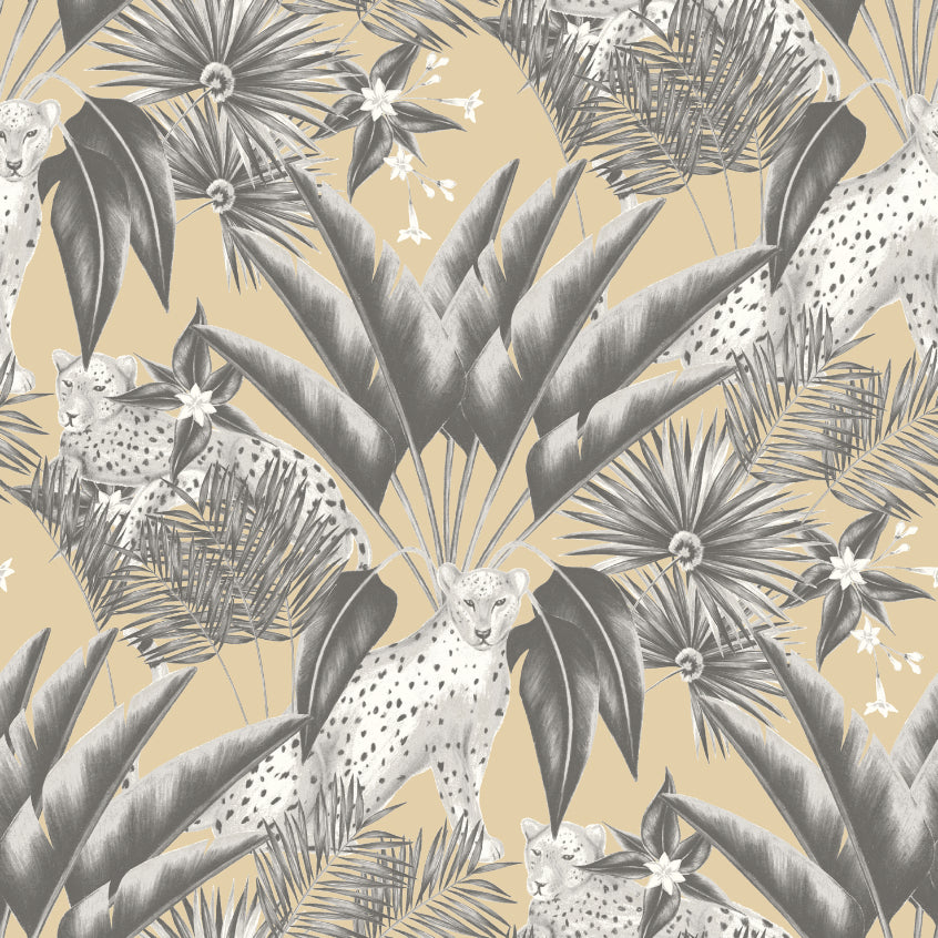 Jungle Cheetah Toffee - Wallpaper Inn 
