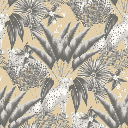 Jungle Cheetah Toffee - Wallpaper Inn 