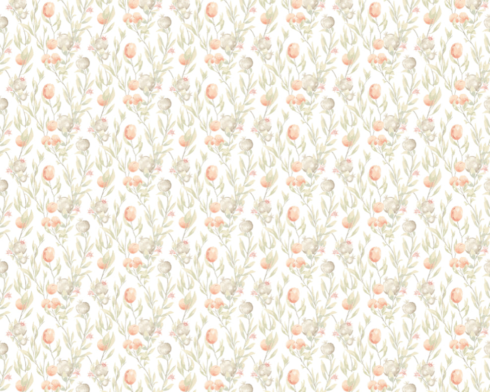 Pomegranate Trail Blossom - Wallpaper Inn 