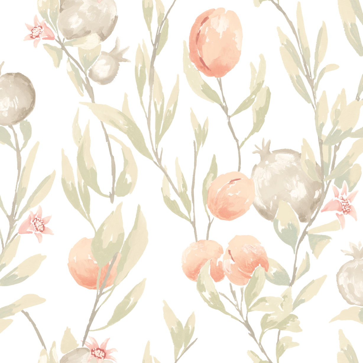 Pomegranate Trail Blossom - Wallpaper Inn 