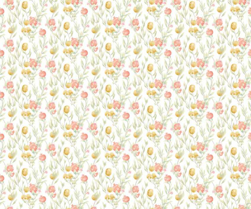 Pomegranate Trail Olive - Wallpaper Inn 