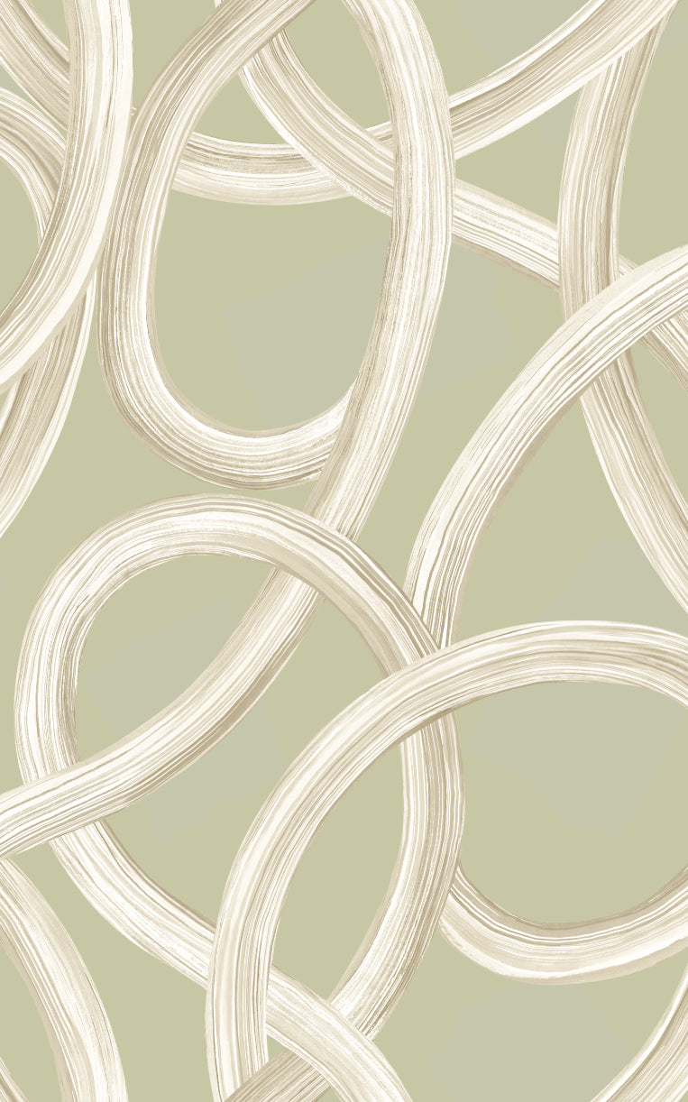 Twisted Geo Moss - Wallpaper Inn 
