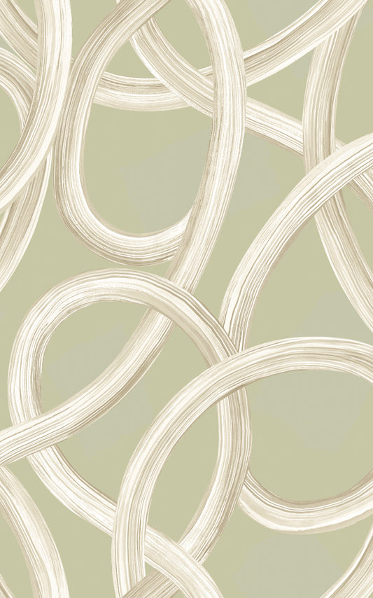Twisted Geo Moss - Wallpaper Inn 