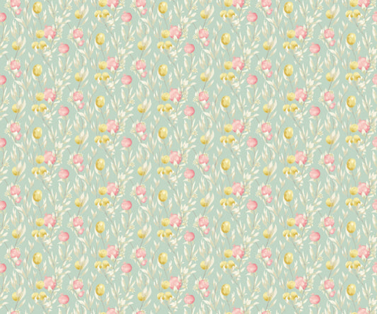 Pomegranate Trail Seafoam - Wallpaper Inn 