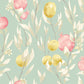 Pomegranate Trail Seafoam - Wallpaper Inn 
