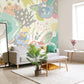 ABSTRACT FLORAL - Pastel Blue - Wallpaper Inn 