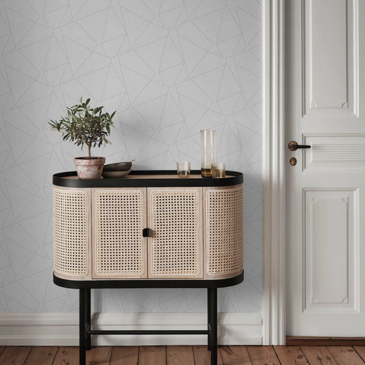 Pinnacle Geometric Wallpaper Grey & Silver