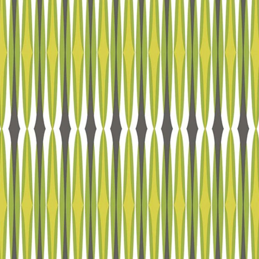 Retro Century Stripe Lime Green Wallpaper Wallpaper Inn