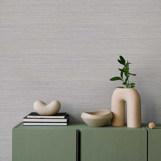 Emperor Grasscloth - Pearl  Wallpaper