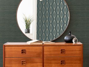 The 11296 The Gilded Texture Emerald wallpaper adds a touch of luxury to your walls with this elegant design in an embossed texture finish.