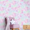 Iridescent Texture Multi wallpaper is a fun and colourful all over cloudy design finished with sparkles of glitter, perfect for a girls bedroom or playroom.