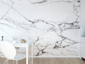 Create a stunning feature wall in your home with the Marble XL Mural. This beautiful white marble background is a decorative design that adds a luxurious feel to your wall.