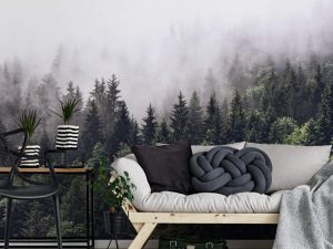 The inspiring scenery of this Foggy Forest Mural evokes a sense of exploration and adventure whilst the landscape will give your room height and depth.