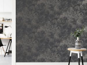 Gilded Concrete Onyx wallpaper is an elegant textured design, with a distressed concrete effect which is highlighted with metallic hues.