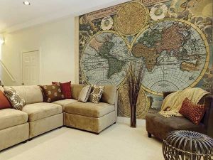 The XLWS0043 is a glorious vintage world map mural that will give you that amazing feature wall in any room of the home.