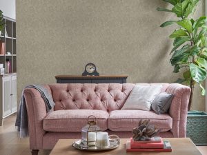 Barley Natural Wallpaper is a nature inspired all over floral, leaf and berry design. Perfect for adding depth and an elegant finish in any room.
