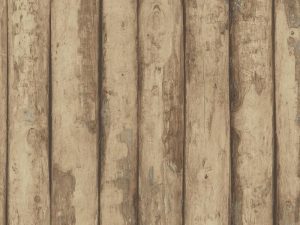 Natural looking wood logs sit side by side in this Log Cabin Natural Wallpaper design. Knots and texture in the wood add to the realistic look and charm.