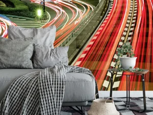 Transform your rooms with this Urban Lightstripes Wall Mural that will add a dash of colour to any space, and is ideal for city-lovers.
