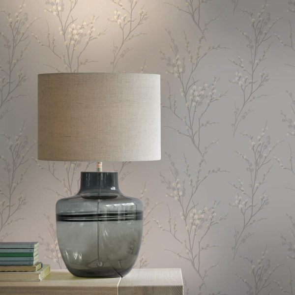 Pussy Willow Dove Grey Wallpaper is reminiscent of the first days of spring, this clean and fresh sprig design will bring a touch of the outside in.