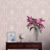 This chic French toile-inspired damask design looks fresh and modern with a matt finish and amethyst coloured background.