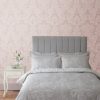 Martigues Sugared Violet is a romantic damask design featuring a subtle weaved leaf and floral bloom pattern, offering french provincial charm to a room.