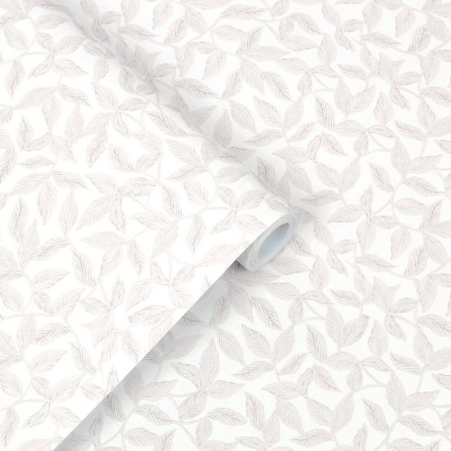 Erwood Dove Grey Wallpaper brings the outside in. It features intertwined leaves meandering in various directions. This nature inspired look brings a delightful look of country charm to any room.
