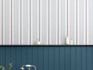 Heacham Stripe Seaspray wallpaper is a clean and contemporary textural stripe, this Stripe offers a minimal and timeless look to any interior.