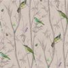 Chinoiserie Bird Trail Natural Wallpaper is a classic design with birds and butterflies, but the added pops of colours really bring this wallpaper to life.