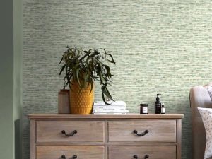 Watercolour Abstract Green Wallpaper has subtle strokes of soft greens and neutral tones that blend beautifully to build a stunning backdrop.