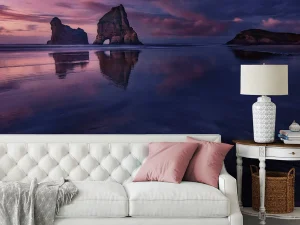 Transform your room into a romantic mirage with this Bay At Sunset Wall Mural that will make you feel like your room is a cosy hideaway.
