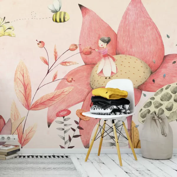Thumbelina Wall Mural will bring a delightful atmosphere to your space and will be greatly adored by your little princess.