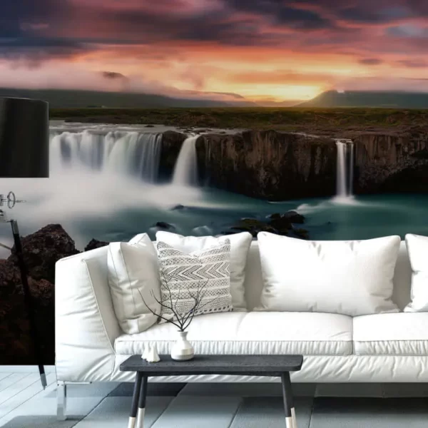 Create a wonderfully tranquil atmosphere with the Wall-art Silky Waterfalls Wall Mural and achieve a zen-like design in your space.